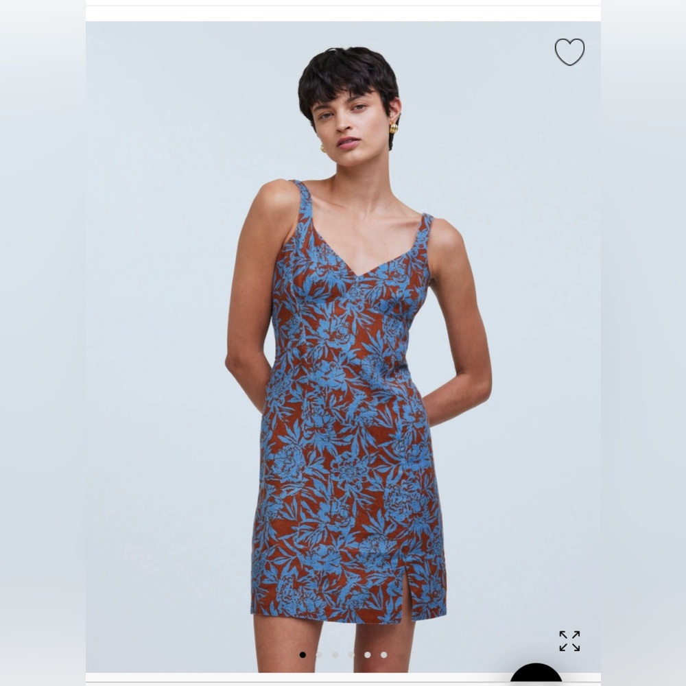 NWT Madewell Sabrina mini dress size 2 in blue isle